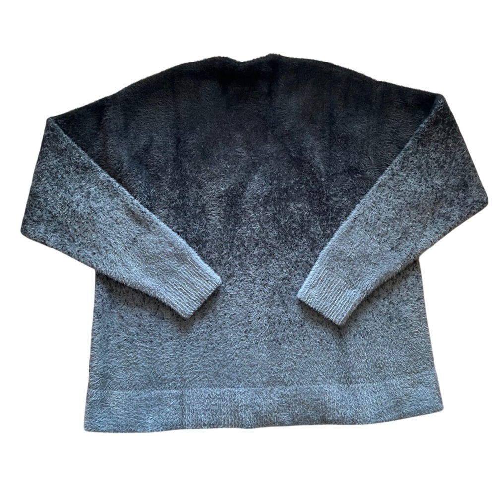 Jordan Brand Ombre Fuzzy Knit Cardigan Sweater Grey Black FV7426-070 Mens XL NEW - Picture 4 of 9